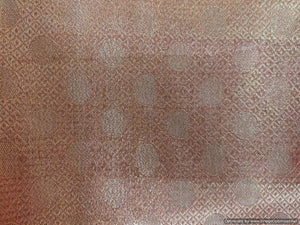 Copper Polka Weaven Brocade Fabric FAB148 - Ethnic's By Anvi Creations