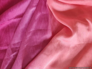 Designer Peach Pink Jequard Chiffon Fabric Pre Cut 6 Meters FAB149 - Ethnic's By Anvi Creations