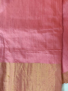 Pink Raw Silk Fabric Pre Cut 5.5 Meters FAB213 - Ethnic's By Anvi Creations