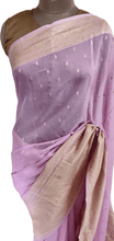 Charger l&#39;image dans la galerie, Light Pink Pure Khaddi Georgette Banarasi Saree FAPS01 - Ethnic&#39;s By Anvi Creations
