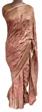 Charger l&#39;image dans la galerie, Light Peachy Brown Pure Khaddi Georgette Banarasi Saree FAPS07 - Ethnic&#39;s By Anvi Creations
