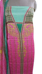 Digital Printed Pink Satin Kurta with Chiffon Dupatta Heer5710-Anvi Creations-Pakistani Kurti