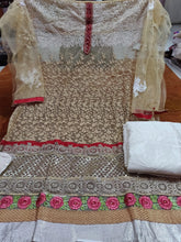 Charger l&#39;image dans la galerie, Elan Pakistani Replica Beige Georgette Embroidered Dress Material SC3302-Anvi Creations-Salwar Kameez