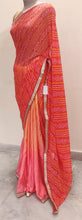 Charger l&#39;image dans la galerie, Designer Carrot Pink Printed Bandhej Bandhani Embellished Saree SP15-Anvi Creations-Boutique Saree