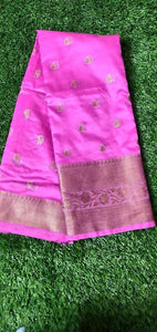 Purplish Pink Weaven Kora Banarasi Saree FAKB02 - Ethnic's By Anvi Creations