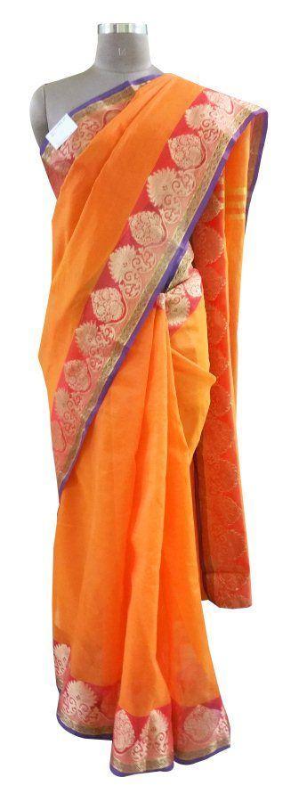 Designer Banarasi border Kota Cotton saree KBS39-Ethnic's By Anvi Creations-Handloom Saree