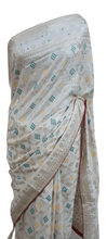 Load image into Gallery viewer, Off White Bandhej Bandhani Pure Georgette Weave Saree KCBG01 - Ethnic&#39;s By Anvi Creations