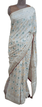 Charger l&#39;image dans la galerie, Off White Bandhej Bandhani Pure Georgette Weave Saree KCBG01 - Ethnic&#39;s By Anvi Creations