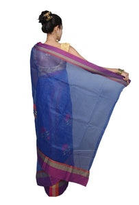 Designer Blue Kota Cotton Embroidered Saree KCS100-Ethnic's By Anvi Creations-Handloom Saree
