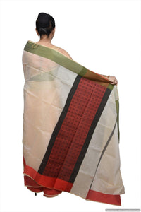 Designer Exclusive Cream Weaven Palla Kota Cotton Saree KCS110-Ethnic's By Anvi Creations-Handloom Saree