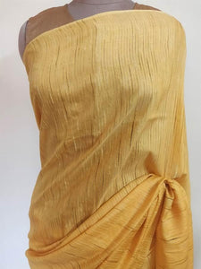 Exclusive Yellow Katan Ghicha Saree with Pure Ikkat Silk Blouse KG01 - Ethnic's By Anvi Creations