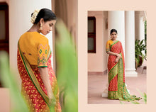 Load image into Gallery viewer, Red Paithani Weave Printed Saree with embroidered Blouse M042 - Ethnic&#39;s By Anvi Creations
