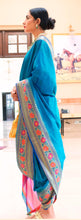 Charger l&#39;image dans la galerie, Designer Tuquoise Blue Silk Saree KN01 - Ethnic&#39;s By Anvi Creations