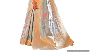 Soft Silk Blue Handloom Saree KS10-Anvi Creations-Silk Saree
