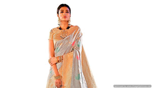 Soft Silk Blue Handloom Saree KS10-Anvi Creations-Silk Saree