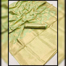 Load image into Gallery viewer, Designer Green Weaven Silk Saree KL10-Anvi Creations-Weaven Silk Saree
