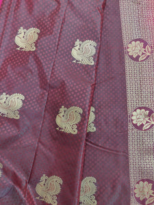 Maroon Kanchi Blend Kanjivaram Silk Saree Kanchi02 - Ethnic's By Anvi Creations