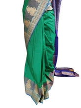 Charger l&#39;image dans la galerie, Green Kanchi Blend Kanjivaram Silk Saree Kanchi06-Anvi Creations-Kanchi Blend Saree,Kanjivaram Saree