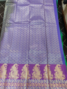 Green Kanchi Blend Kanjivaram Silk Saree Kanchi06-Anvi Creations-Kanchi Blend Saree,Kanjivaram Saree