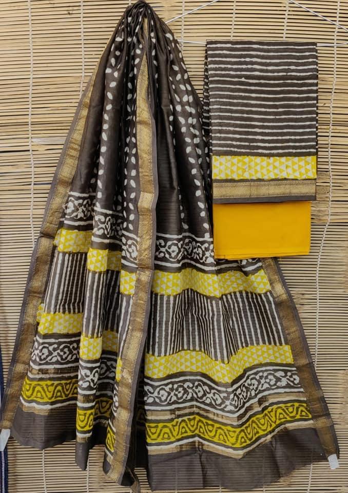 Exclusive Brown Maheshwari Silk Salwar Kameez Dress Material MB08-Anvi Creations-Maheshwari Silk Suit