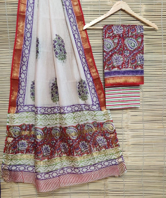 Exclusive Maroon Maheshwari Silk Salwar Kameez Dress Material MB16 - Ethnic's By Anvi Creations