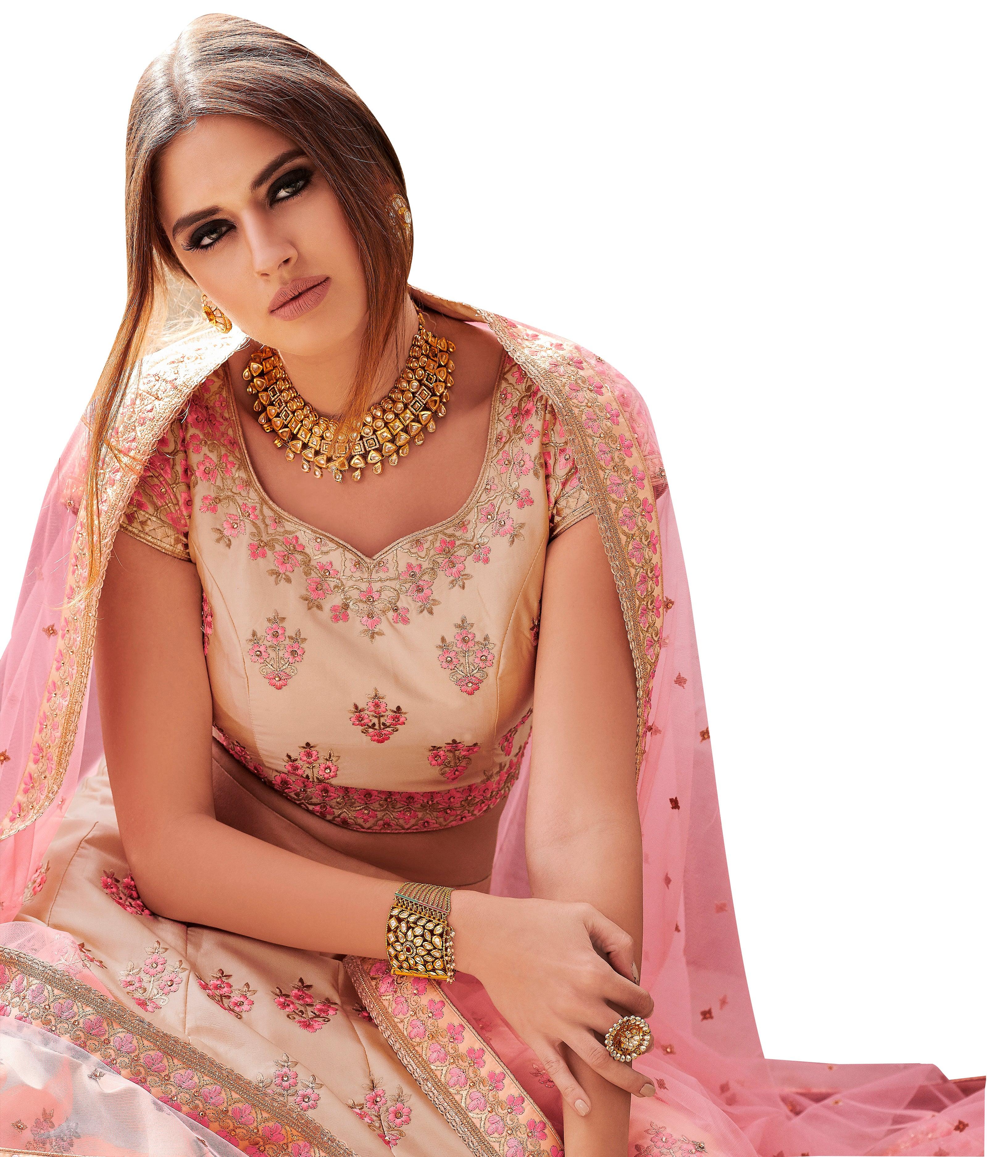 Buy Lovely Red Velvet Embroidered Designer Bridal Lehenga Choli With Net  Dupatta at best price - Gitanjali Fashions