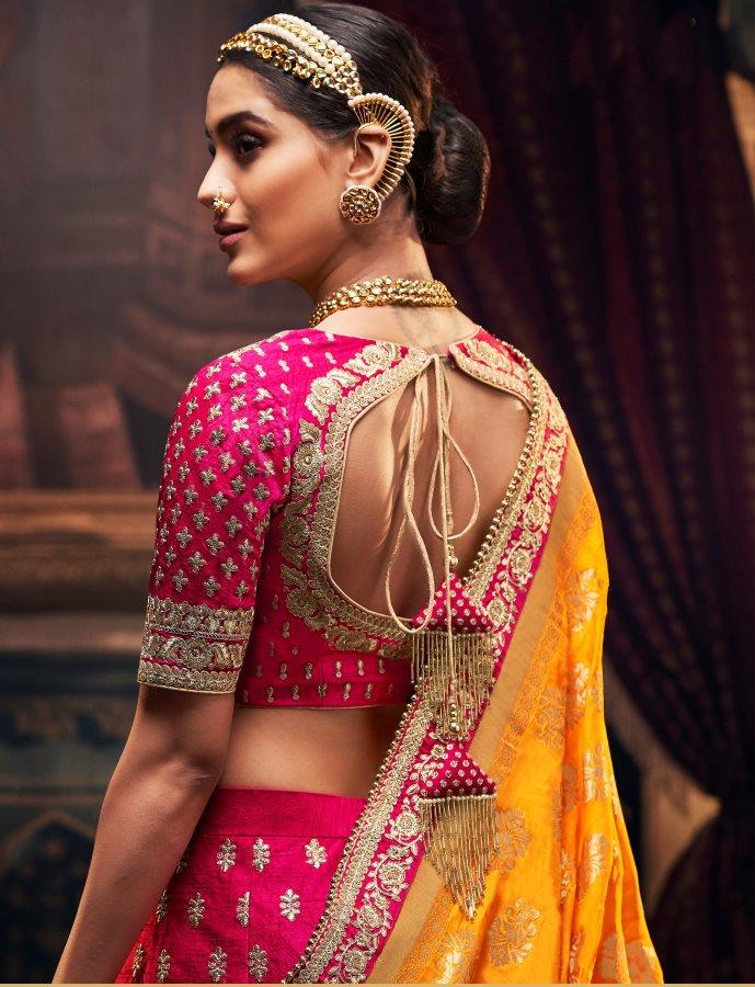 Indian Fashion Blogger | Style Blogger | Beauty Blogger: 10 Saree Blouse  Back Designs That Need To Be In Yo… | Indian bridal wear, Bridal lehenga  red, Indian bridal
