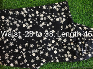 Black Guff Cotton Lounge Pant Pajama PJ07 - Ethnic's By Anvi Creations