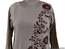 Load image into Gallery viewer, Semi Stitched Light Brown Pakistani Embroidered Kurti Kurta PK08-Anvi Creations-Pakistani Kurti