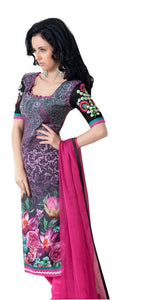 Gray Pink Pashmina Embroidered Dress Material PHM6-Anvi Creations-Pashmina Dress Material
