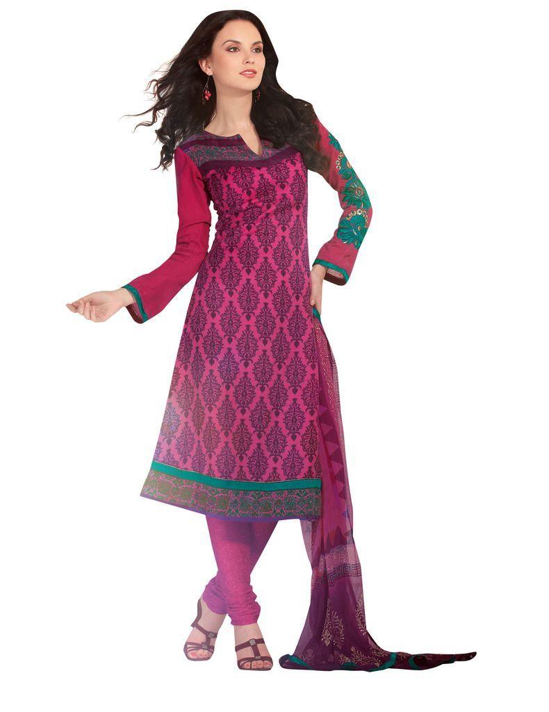 Purplish Pink Pashmina Embroidered Dress Material PHM5A-Anvi Creations-Pashmina Dress Material