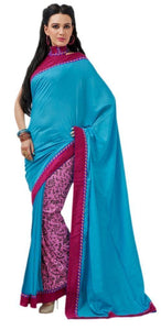 Designer Bhagalpuri Cotton Silk Printed and Lacer Border Saree SC1602-Anvi Creations-SALE,Saree