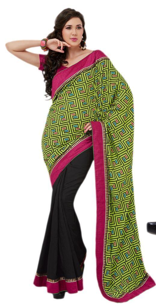 Designer Bhagalpuri Cotton Silk Printed and Lacer Border Saree SC1604-Anvi Creations-SALE,Saree