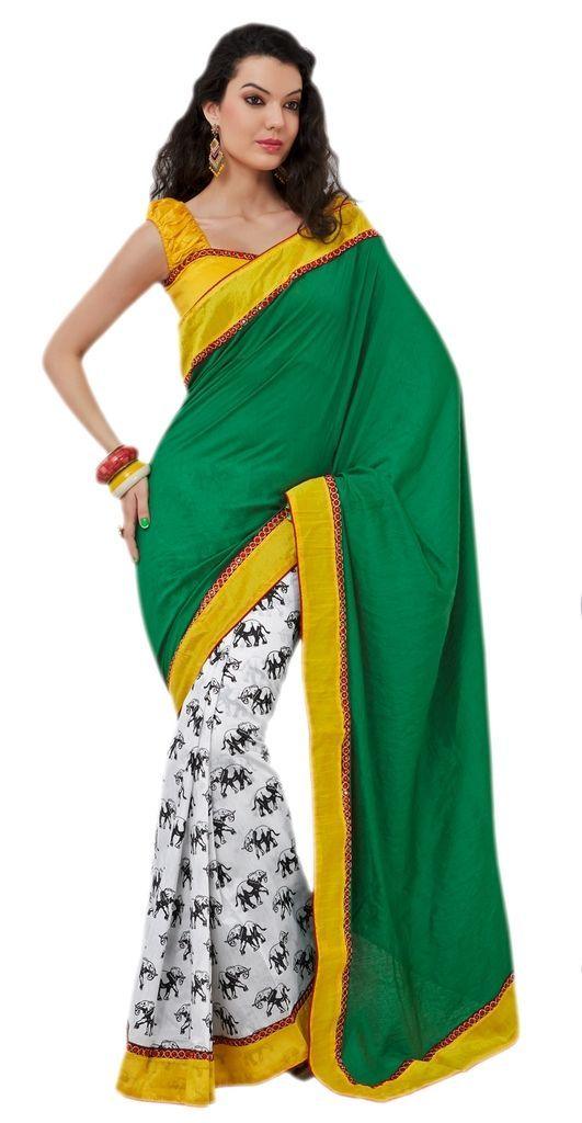 Designer Bhagalpuri Cotton Silk Printed and Lacer Border Saree SC1608-Anvi Creations-SALE,Saree