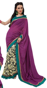 Designer Bhagalpuri Cotton Silk Printed and Lacer Border Saree SC1610-Anvi Creations-SALE,Saree
