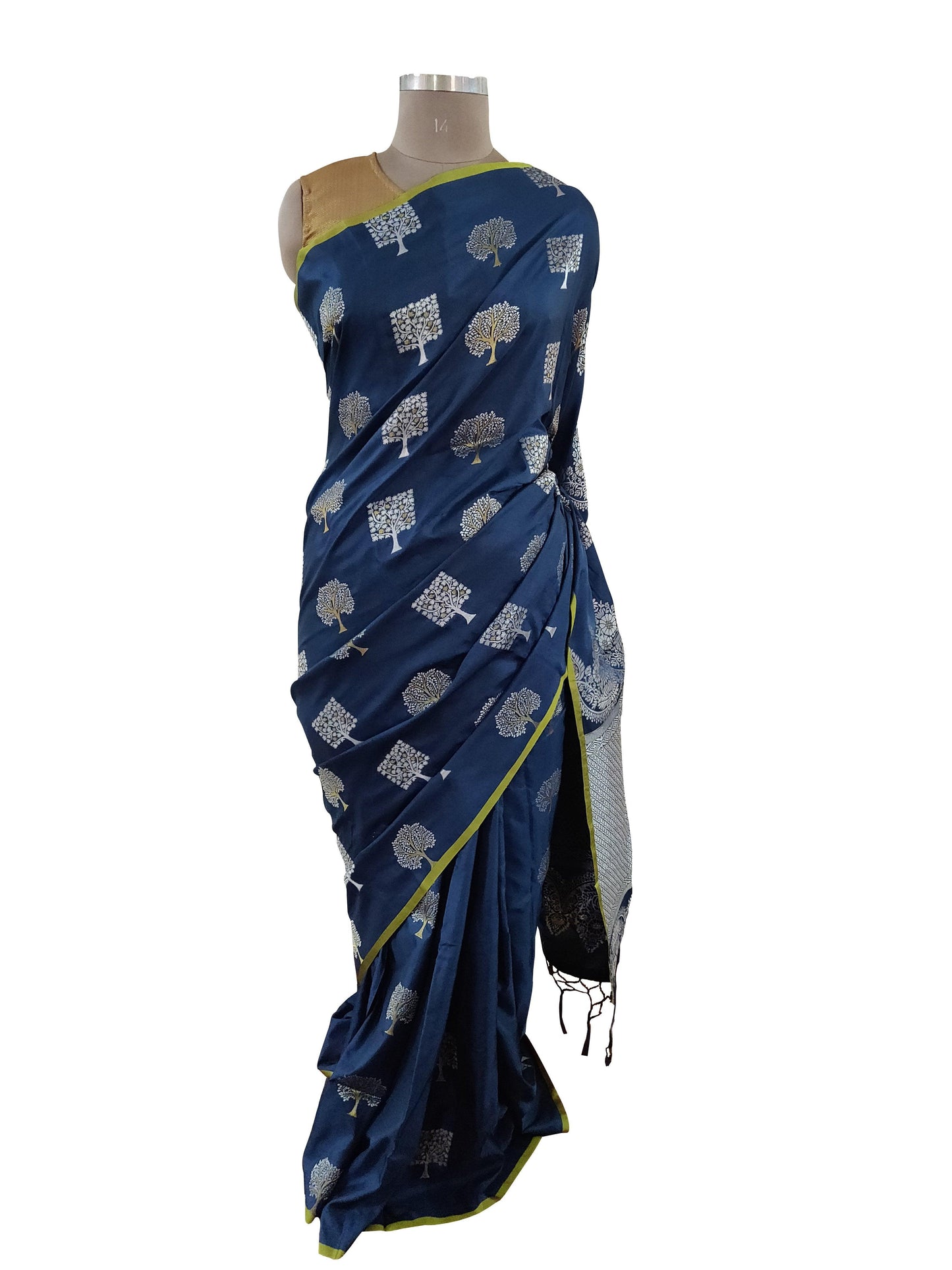 Designer Teal Blue Weaven Resham Silk Saree RJTB-Anvi Creations-Weaven Silk Saree