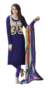 Designer Blue Embellished Bhagalpuri Dress Material SC6461A-Anvi Creations-Salwar Kameez