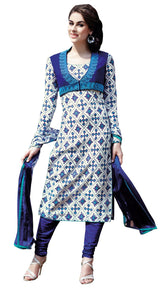 Designer Blue Embellished Bhagalpuri Dress Material SC6465A-Anvi Creations-Salwar Kameez