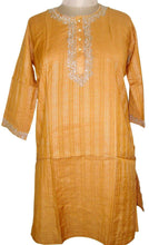 Load image into Gallery viewer, Brown Cotton Stitched Kurta Dress Size 44 SC522-Anvi Creations-Kurta,Kurti,Top,Tunic