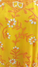 Load image into Gallery viewer, Yellow Chiffon Chikan work Stitched Kurta Dress Size 42 SC552-Anvi Creations-Kurta,Kurti,Top,Tunic
