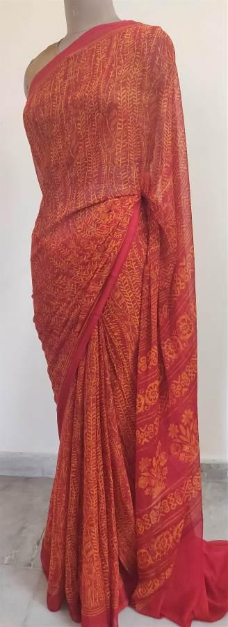 Rust Colour Khun Saree