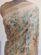 Load image into Gallery viewer, Light Peach Floral Printed Georgette Saree with Blouse SF01 - Ethnic&#39;s By Anvi Creations
