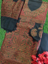 Charger l&#39;image dans la galerie, Black Fine Pashmina Kani Zari Weave Salwar Kameez Dress Material SH13 - Ethnic&#39;s By Anvi Creations