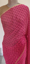 Load image into Gallery viewer, Floral Printed Chiffon Chinon Saree SHV06 - Ethnic&#39;s By Anvi Creations