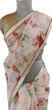 Charger l&#39;image dans la galerie, Organza Peach Floral Border Work Saree SP19-Anvi Creations-Boutique Saree