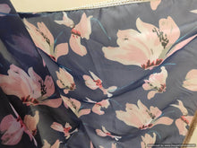 Load image into Gallery viewer, Designer Navy Blue Pure Oraganza Silk Printed Pearl Lacer Saree SP25 - Ethnic&#39;s By Anvi Creations