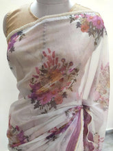 Load image into Gallery viewer, Designer Organza Onion Pink Printed Pearl Lacer Saree SP30 - Ethnic&#39;s By Anvi Creations