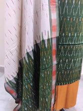 Charger l&#39;image dans la galerie, Pochampally Single Ikkat Green Cotton Dress Material SVIK03 - Ethnic&#39;s By Anvi Creations