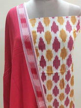 Load image into Gallery viewer, Pochampally Single Ikkat Cream Cotton Dress Material SVIK04 - Ethnic&#39;s By Anvi Creations
