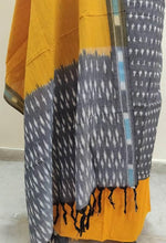 Charger l&#39;image dans la galerie, Pochampally Single Ikkat Grey Cotton Dress Material SVIK05 - Ethnic&#39;s By Anvi Creations